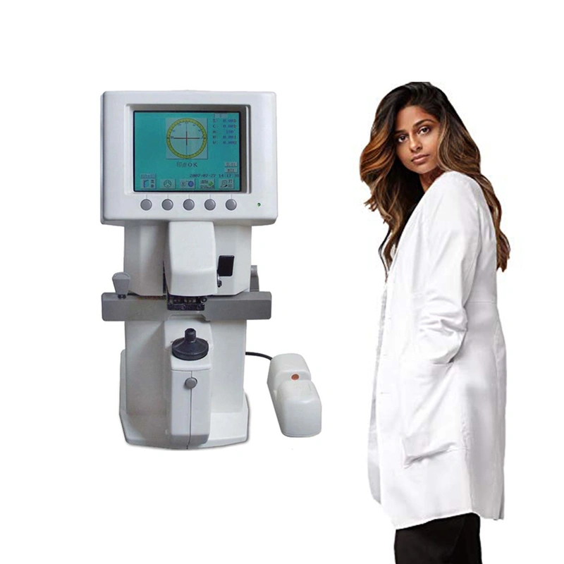 Precio bajo, precio de fábrica, vertómetro óptico manual oftálmico profesional, impresora incorporada y parte uv, lesómetro automático al-850  