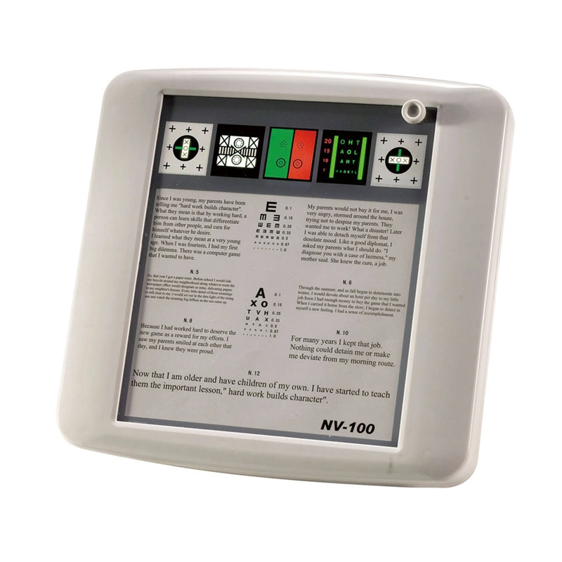 instrumentos ópticos nv-100 carta de snellen visión de cerca  