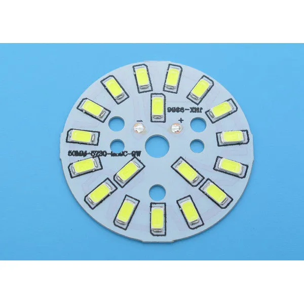 Round LED Pcb Printed Circuit Board Assembly SMD5730 31mm~100mm Diameter UL RoHS Standard