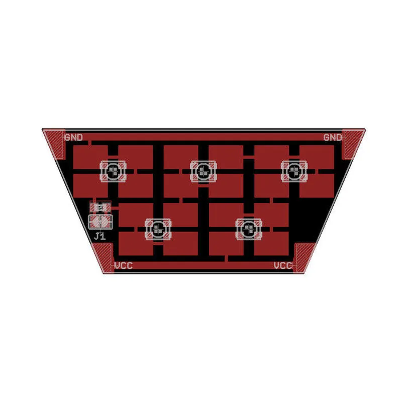 Hexagonal LED Light Simple Pcb Layout , Pcb Design And Layout For Table Camera Lighting