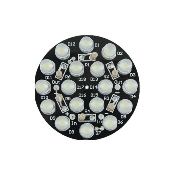 24 LEDs LED Spotlight LED PCB Layout Board Assembly White Color Customized Design