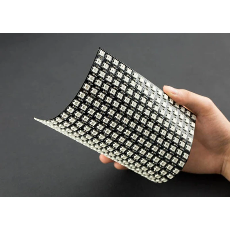 16x16 Flexible RGB LED Matrix , LED Matrix Panel With WS2812 / SK6812 Intelligent Control LEDs