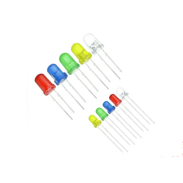 3mm 5mm LED Emitting Diode Diffused Through Hole 9V 12V Mixed Color