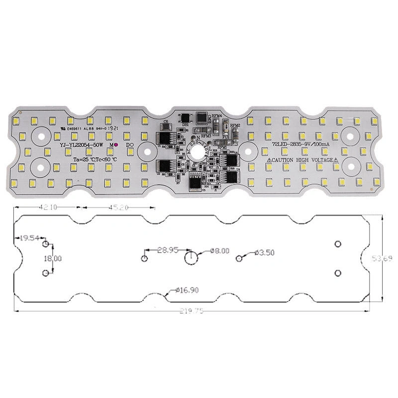 50W 220V DOB AC LED PCB Module For LED Streetlights