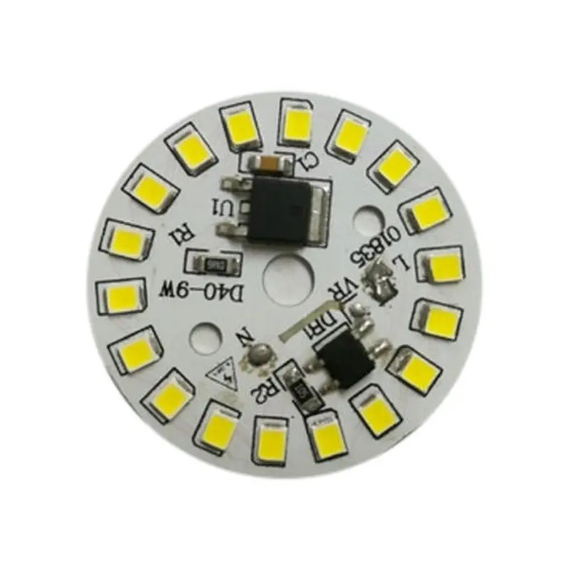 3W AC 220v led bulb pcb driverless for bulb light, ac220V 3W 28mm 6leds Driverless bulb pcb board led bulb raw material