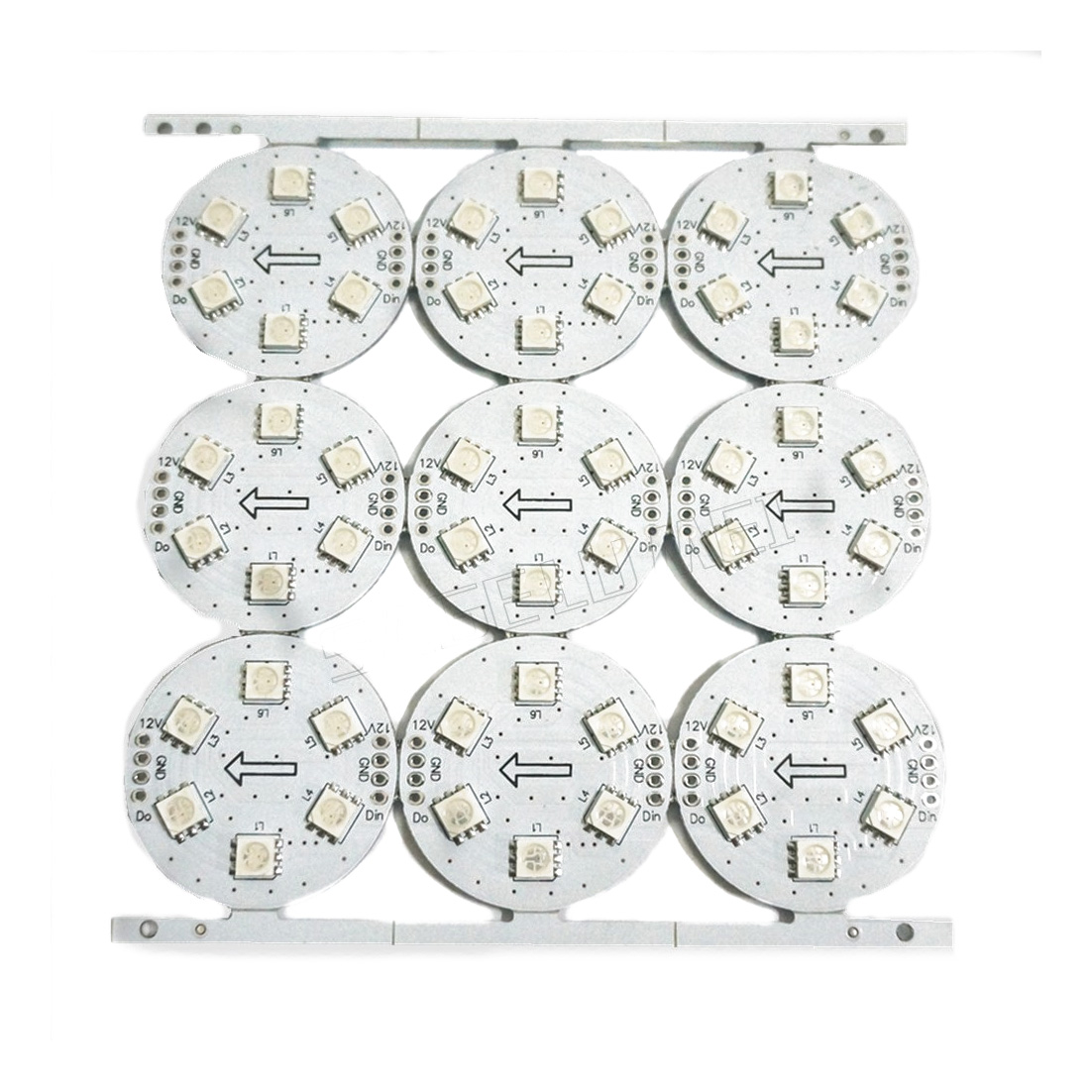 DC12V D38 6 leds 6leds 5050 RGB 5mm Original Public Board LED SMD Driver IC WS2811