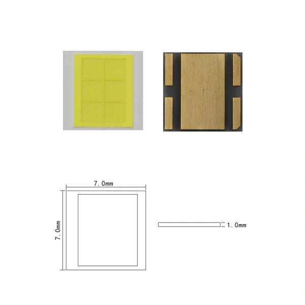 SMD 7070 9V Cold White 6000K High Power 50W LED for Automotive 