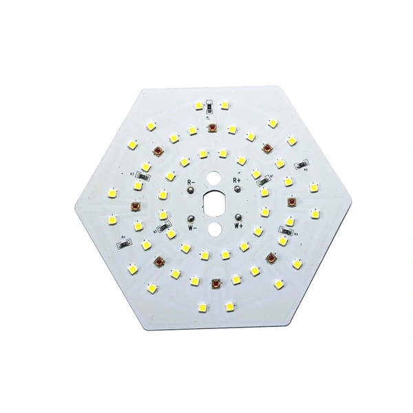 Hexagon Shape Grow Light LED PCB Board with Samsung LM301B White 5000K and LH351H Deep Red LEDs