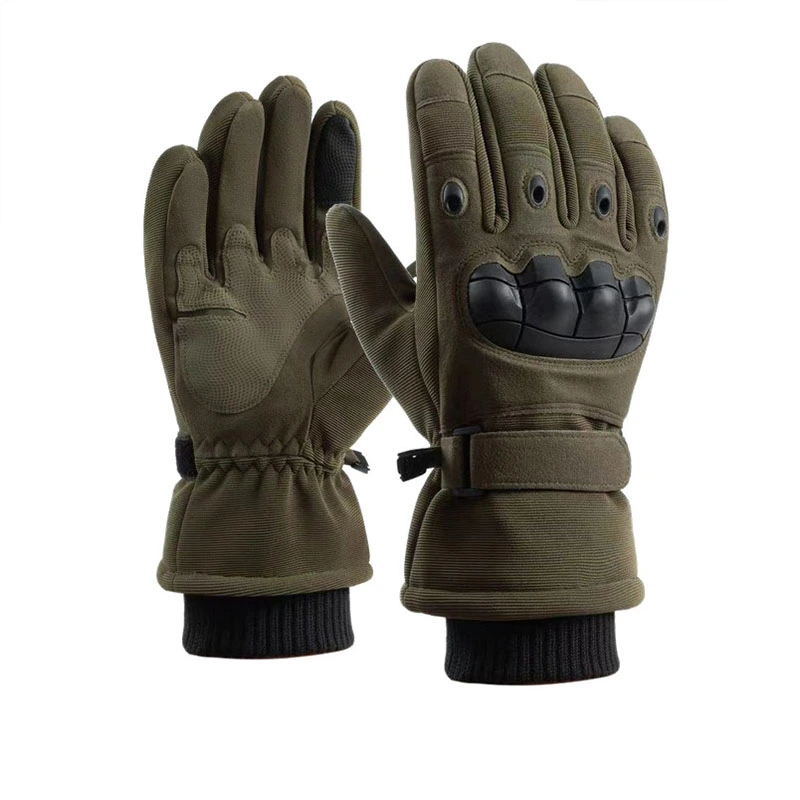 Winter-Plüsch-Fleece-verdickte Rennsport-taktische Softshell-Handschuhe