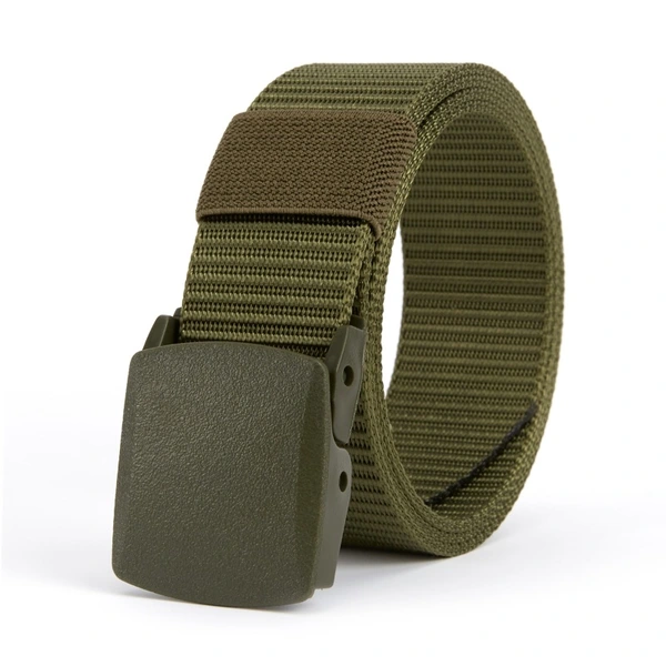 Men's Nylon Belt Plastic Buckle Outdoor Tactical Canvas Belt