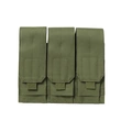 Tactical Triple Magazine Pouch, MOLLE System at Back, Black