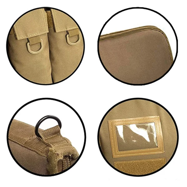 Tactical Gun Case with 5 Pouches Heavy Duty for Hunting Storage Transport