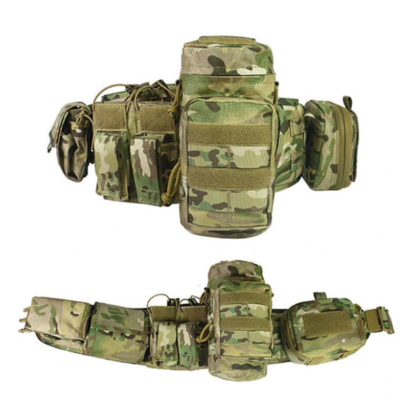 Taktischer Kampfgürtel, Airsoft-Utility-Gürtel mit Zubehörtaschen  