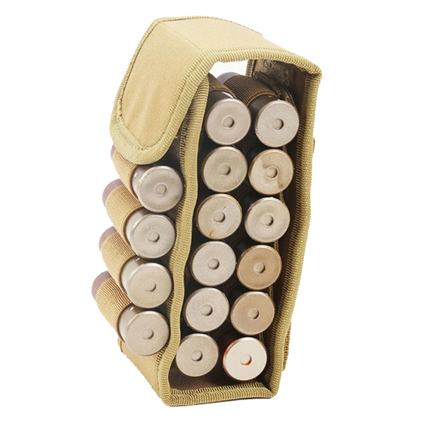 Tactical 16-Bullet Shotgun Pouch with Molle Design Shotgun Shell Holder