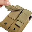 Tactical Double Magazine Pouch, MOLLE Compatible, Adaptable for Multiple Uses and Styles