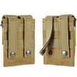 Tactical Double Magazine Pouch, MOLLE Compatible, Adaptable for Multiple Uses and Styles