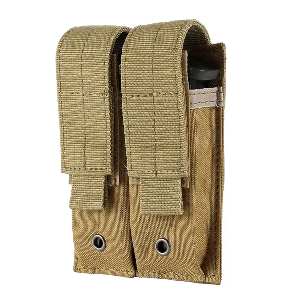 Tactical Double Magazine Pouch, MOLLE Compatible, Adaptable for Multiple Uses and Styles