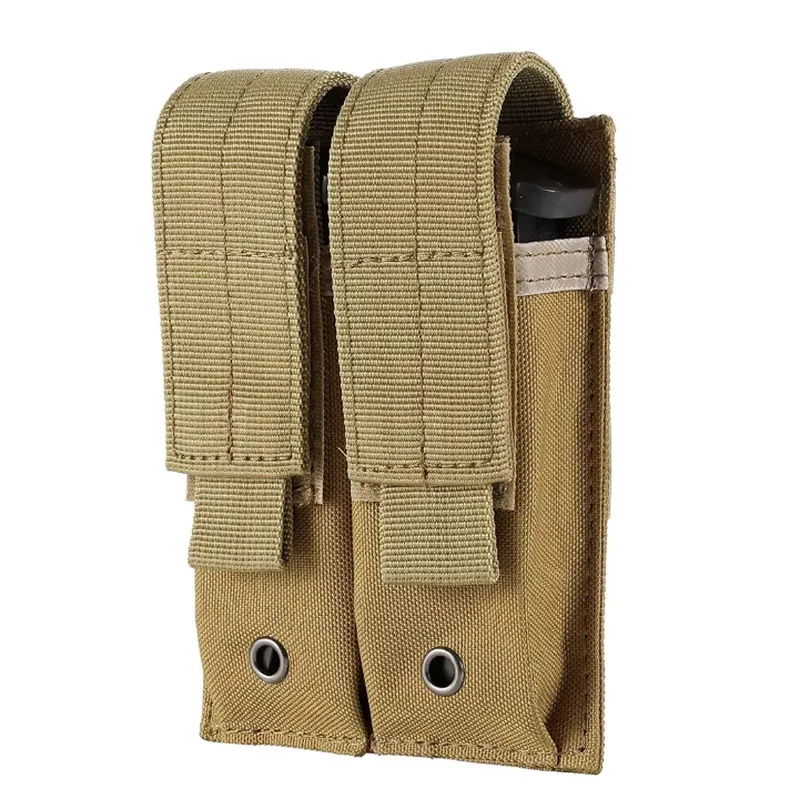 Tactical Double Magazine Pouch, MOLLE Compatible, Adaptable for Multiple Uses and Styles