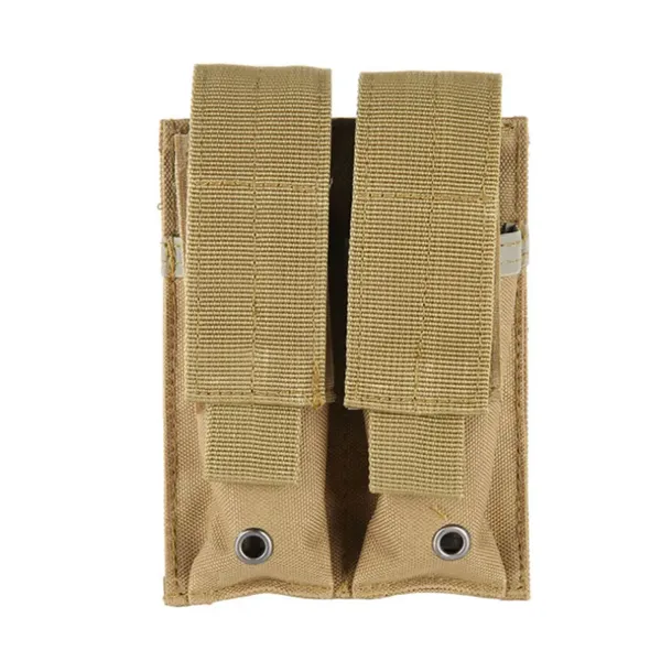 Tactical Double Magazine Pouch, MOLLE Compatible, Adaptable for Multiple Uses and Styles