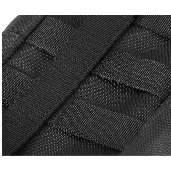 Tactical MOLLE Zipper Pouch, Small Storage Bag, Compact and Lightweight, Black