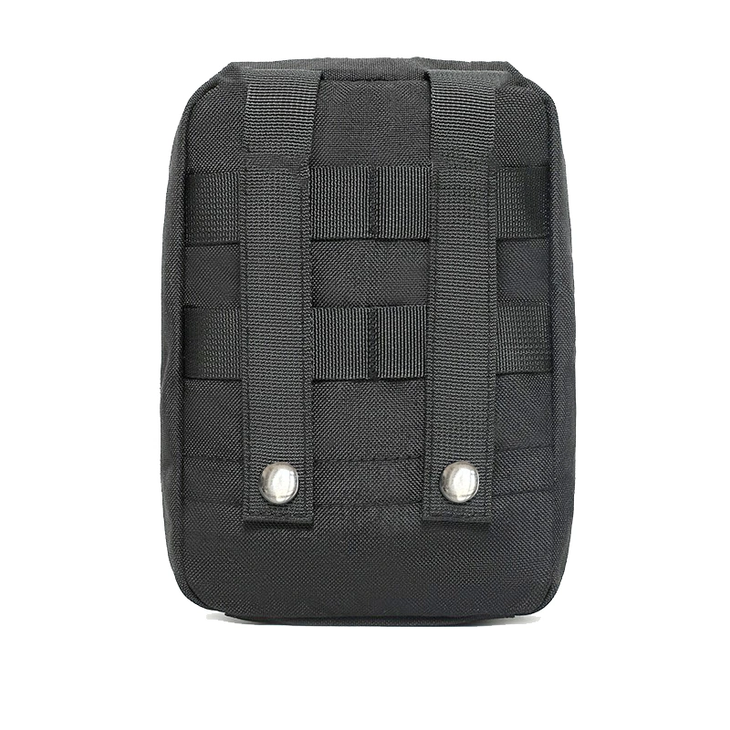 Tactical MOLLE Zipper Pouch, Small Storage Bag, Compact and Lightweight, Black