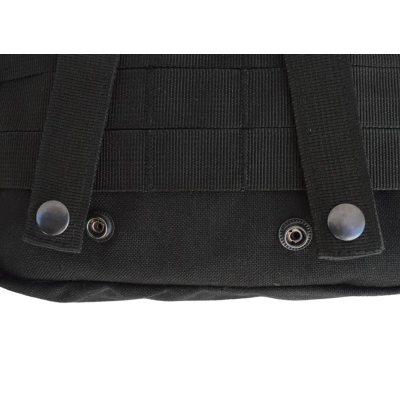 Tactical MOLLE Zipper Pouch, Small Storage Bag, Compact and Lightweight, Black