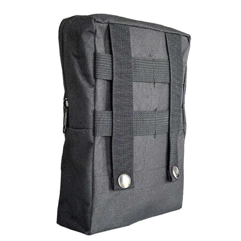 Tactical MOLLE Zipper Pouch, Small Storage Bag, Compact and Lightweight, Black