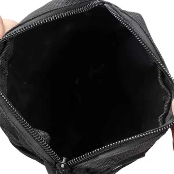 Tactical MOLLE Zipper Pouch, Small Storage Bag, Compact and Lightweight, Black