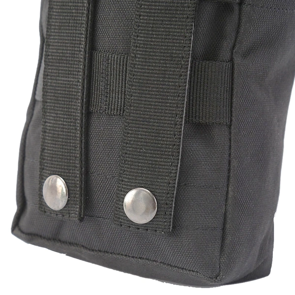 Tactical MOLLE Zipper Pouch, Small Storage Bag, Compact and Lightweight, Black