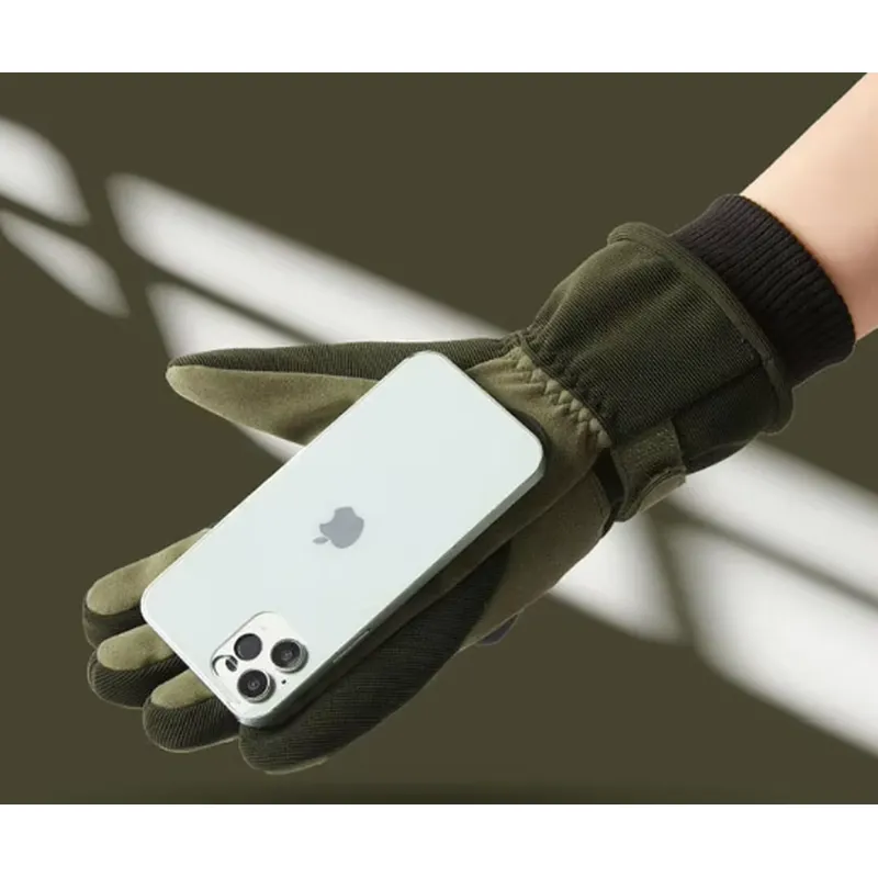 Winter-Plüsch-Fleece-verdickte Rennsport-taktische Softshell-Handschuhe