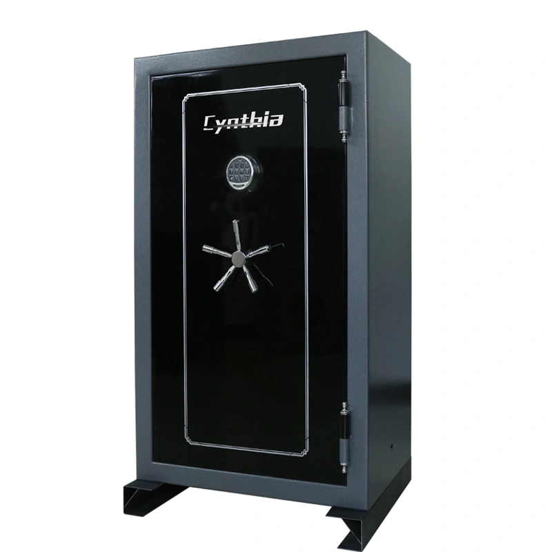 Gun Safe Heavy Duty High Gloss Black&Grey- Cynthia Safe
