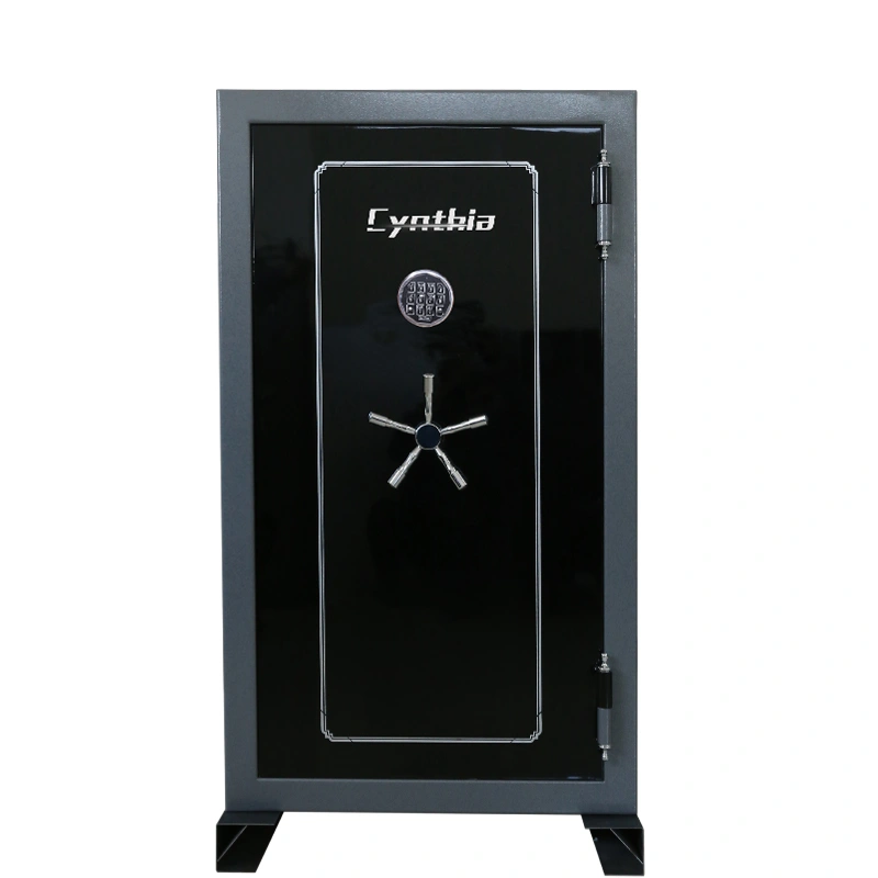 Gun Safe Heavy Duty High Gloss Black&Grey- Cynthia Safe