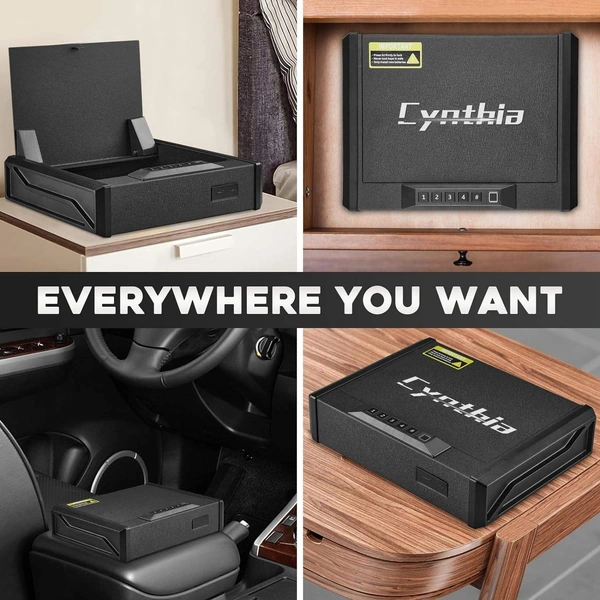 Safety Device Gun Safe Box Hidden Portable Hand Gun Safe Fingerprint Biometric Gun Safe