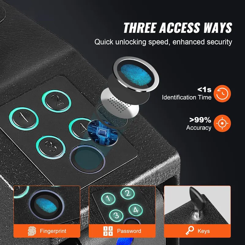 Pistol box -Cynthia Safe,Fingerprint Password Key for Home Office Security