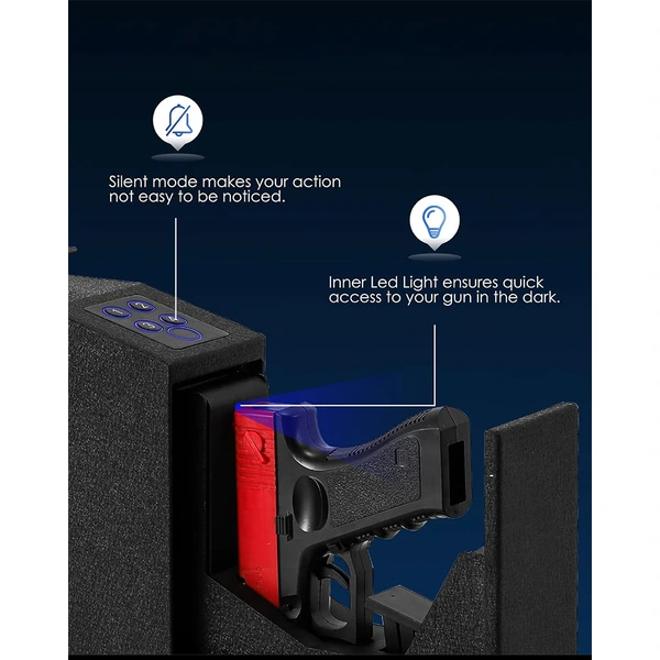 Pistol box -Cynthia Safe,Fingerprint Password Key for Home Office Security