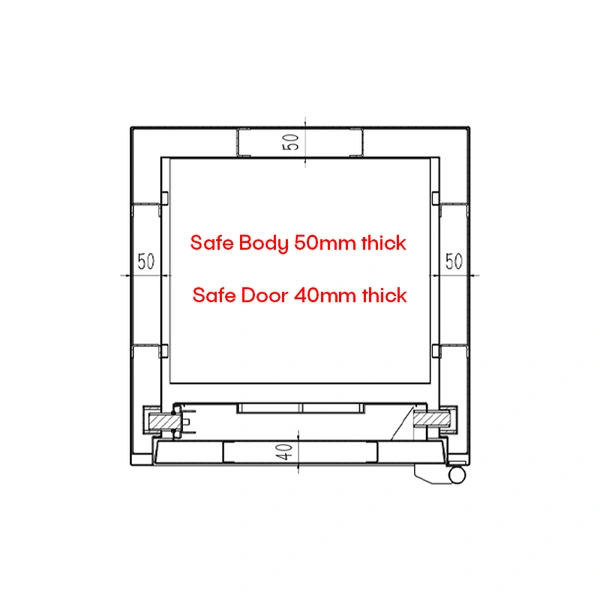 CYSAFES heavy duty concrete safe 90mins Fireproof Safe Box 