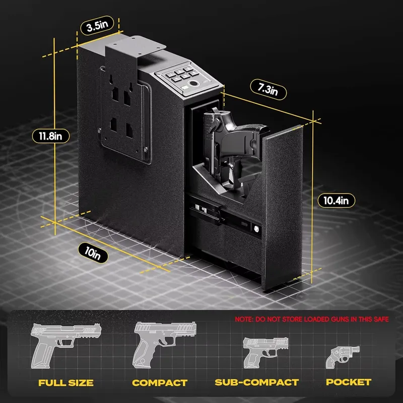 Pistol box -Cynthia Safe,Fingerprint Password Key for Home Office Security