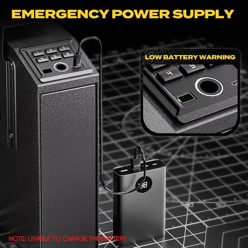 Pistol box -Cynthia Safe,Fingerprint Password Key for Home Office Security