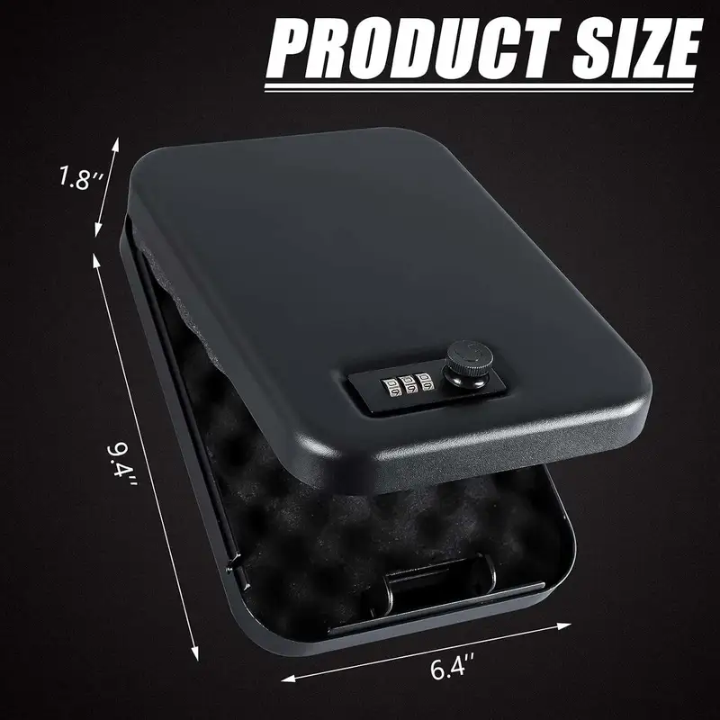 Portable fingerprint pistol box –Cynthia Safe