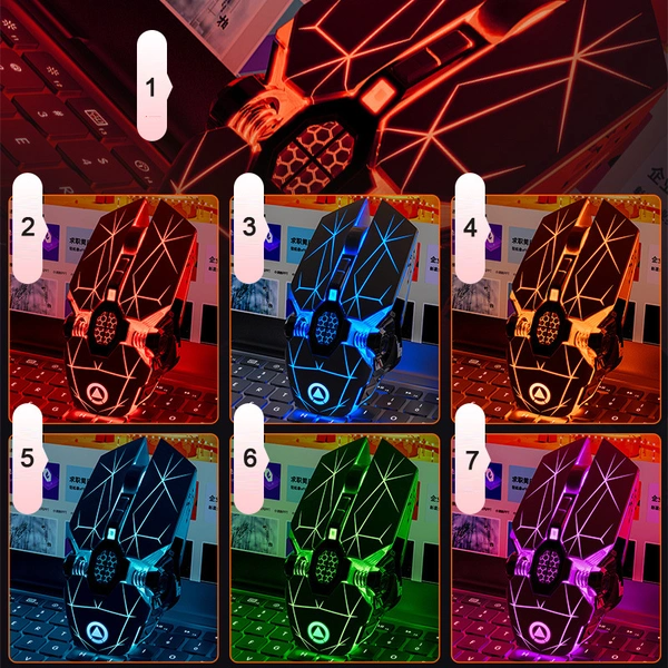 A7 Wireless 2.4GHZ Rechargeable RGB Mouse