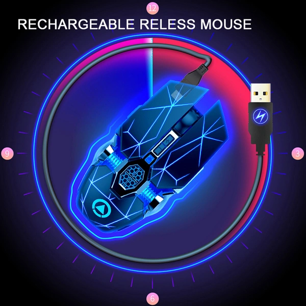 A7 Wireless 2.4GHZ Rechargeable RGB Mouse
