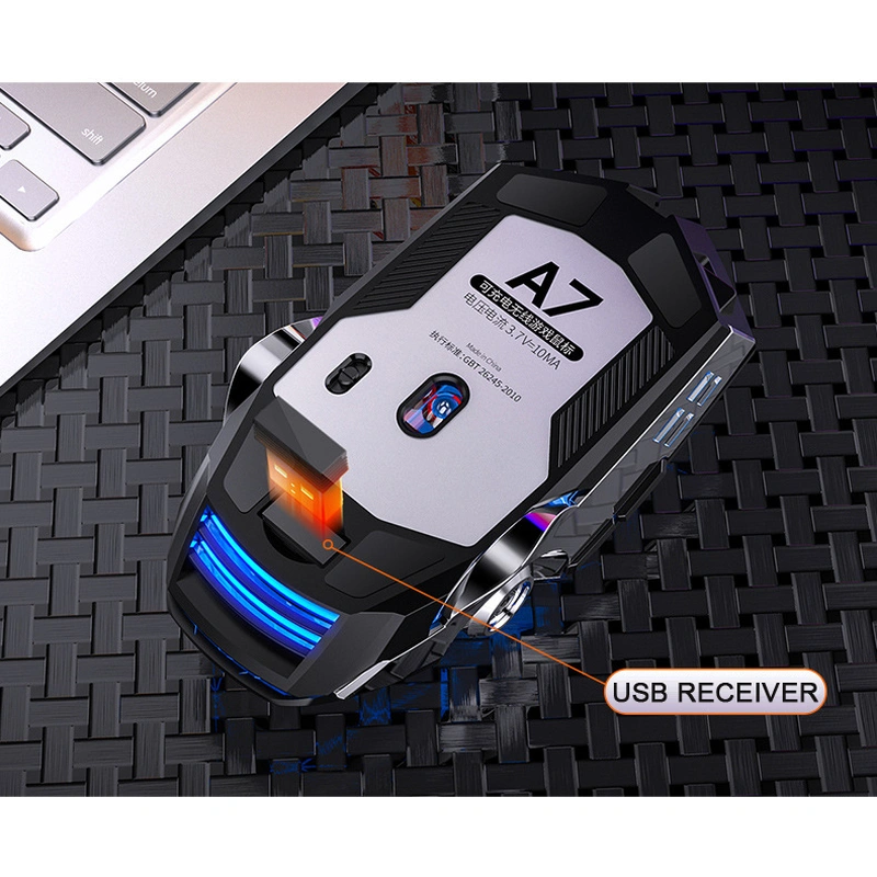 A7 Wireless 2.4GHZ Rechargeable RGB Mouse