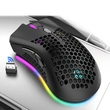 BM600 RGB Gaming Rechargeable Honeycomb Wireless Mouse
