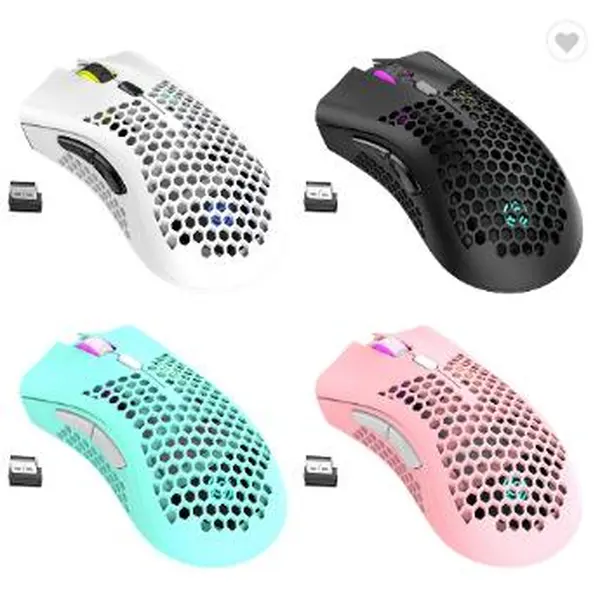 BM600 RGB Gaming Rechargeable Honeycomb Wireless Mouse