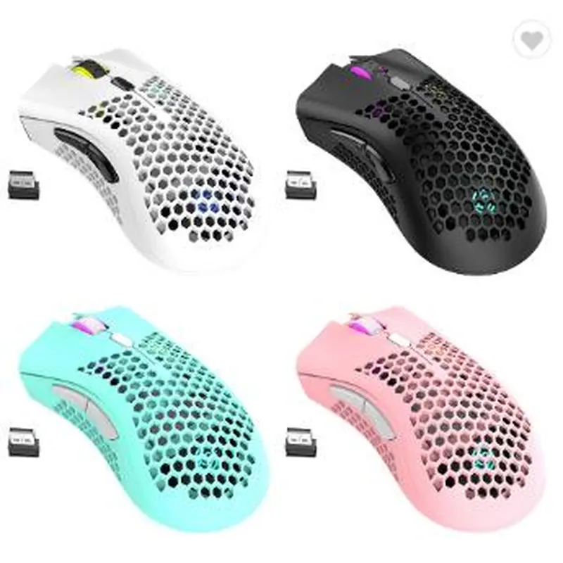 BM600 RGB Gaming Rechargeable Honeycomb Wireless Mouse