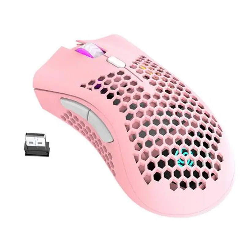 BM600 RGB Gaming Rechargeable Honeycomb Wireless Mouse