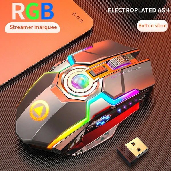 A5 Silent RGB Backlit Rechargeable Wireless Gaming Mouse