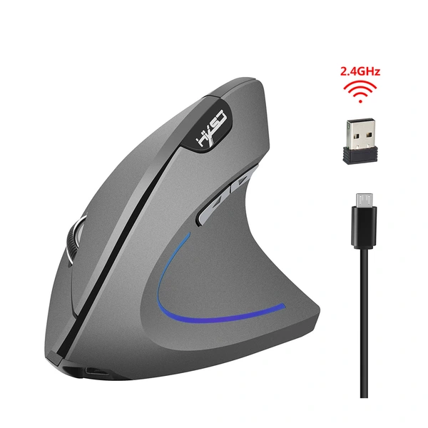 T22 2400DPI Rechargeable 2.4GHz Vertical Wireless Mouse
