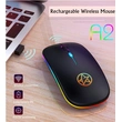 A2 Rechargeable Lithium Battery Colorful 2.4Ghz Gaming Wireless Mouse