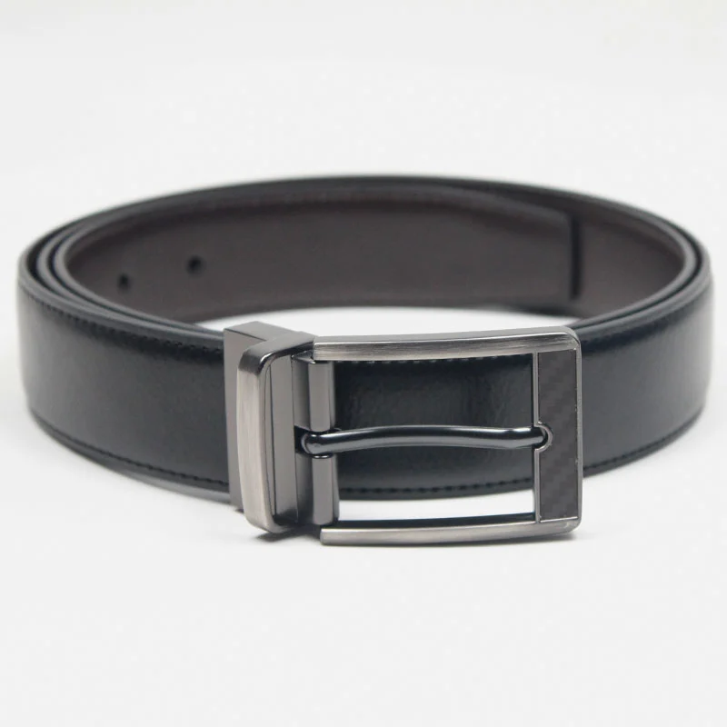  Mens Reversible 100% Leather Dress Casual Belt  